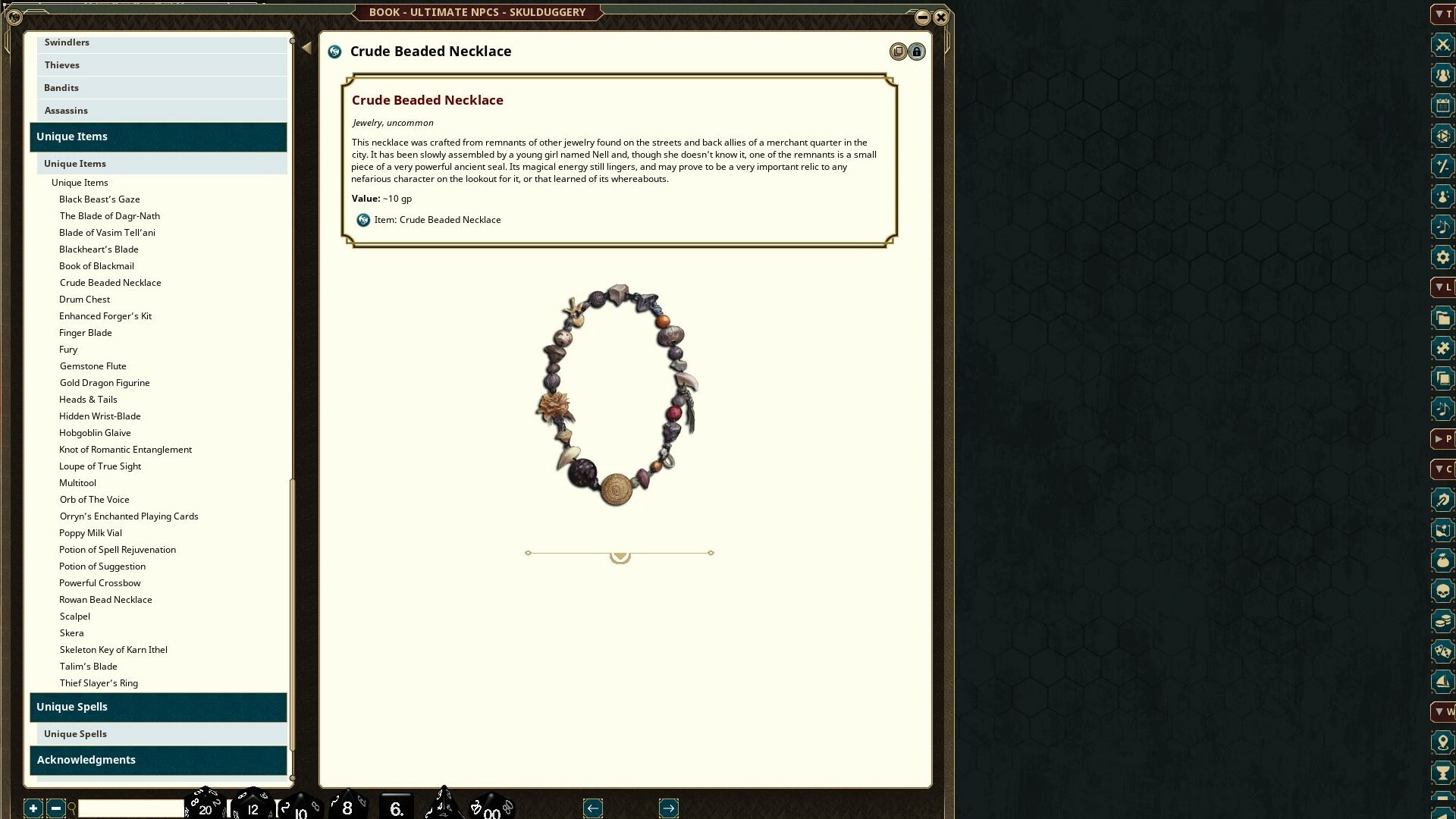 Fantasy Grounds - Ultimate NPCs: Skulduggery (5E) screenshot 1