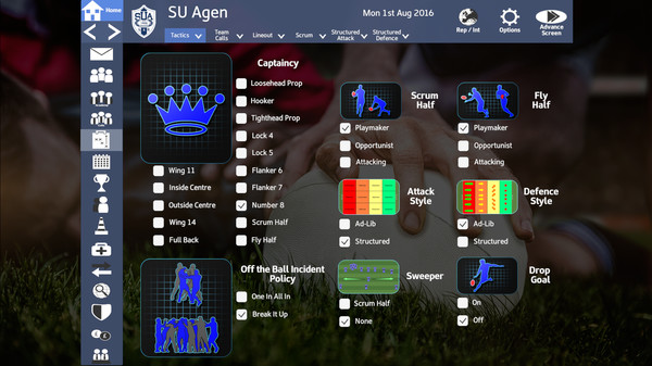 Rugby Union Team Manager 2017