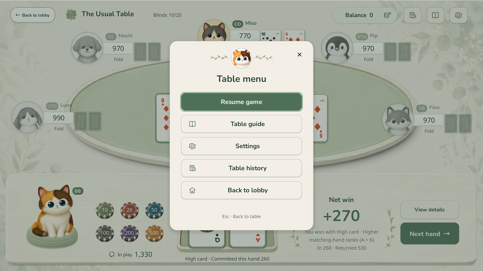 The Usual Table: Texas Hold’em screenshot #15