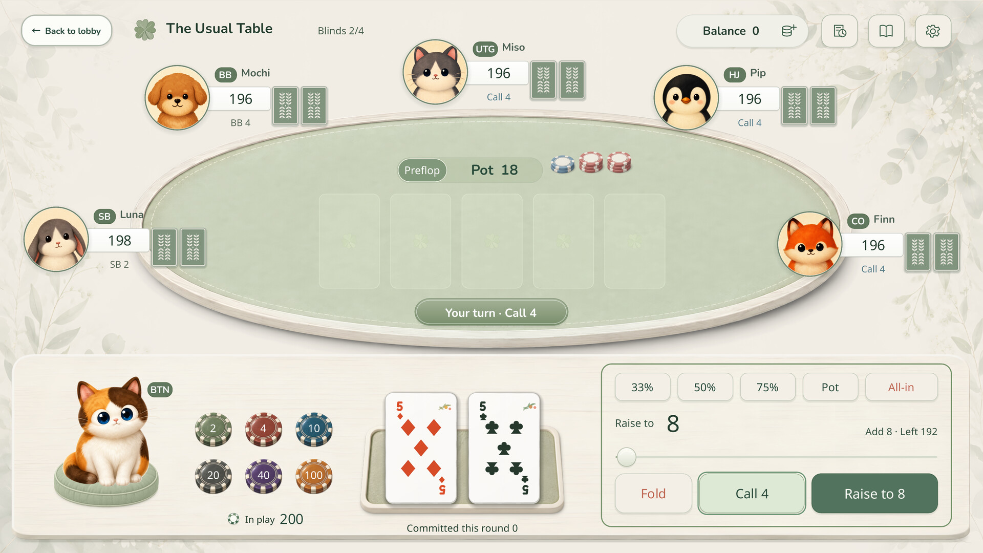 The Usual Table: Texas Hold’em screenshot #3