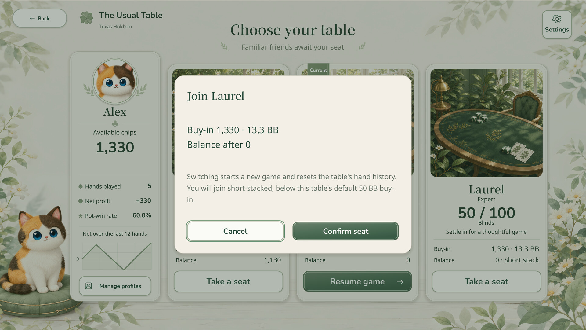The Usual Table: Texas Hold’em screenshot #9