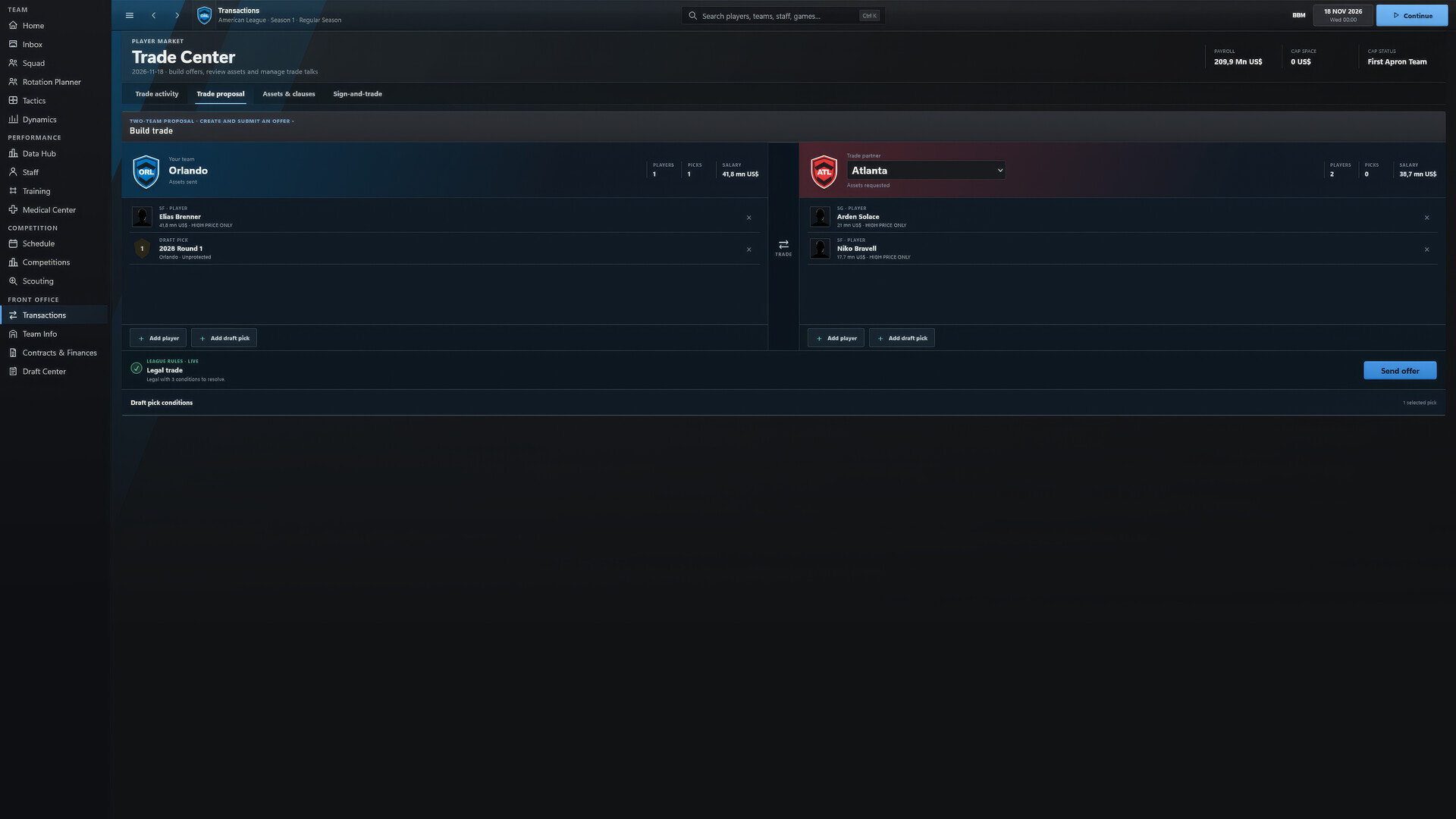 Baseline Basketball Manager 27 screenshot #3