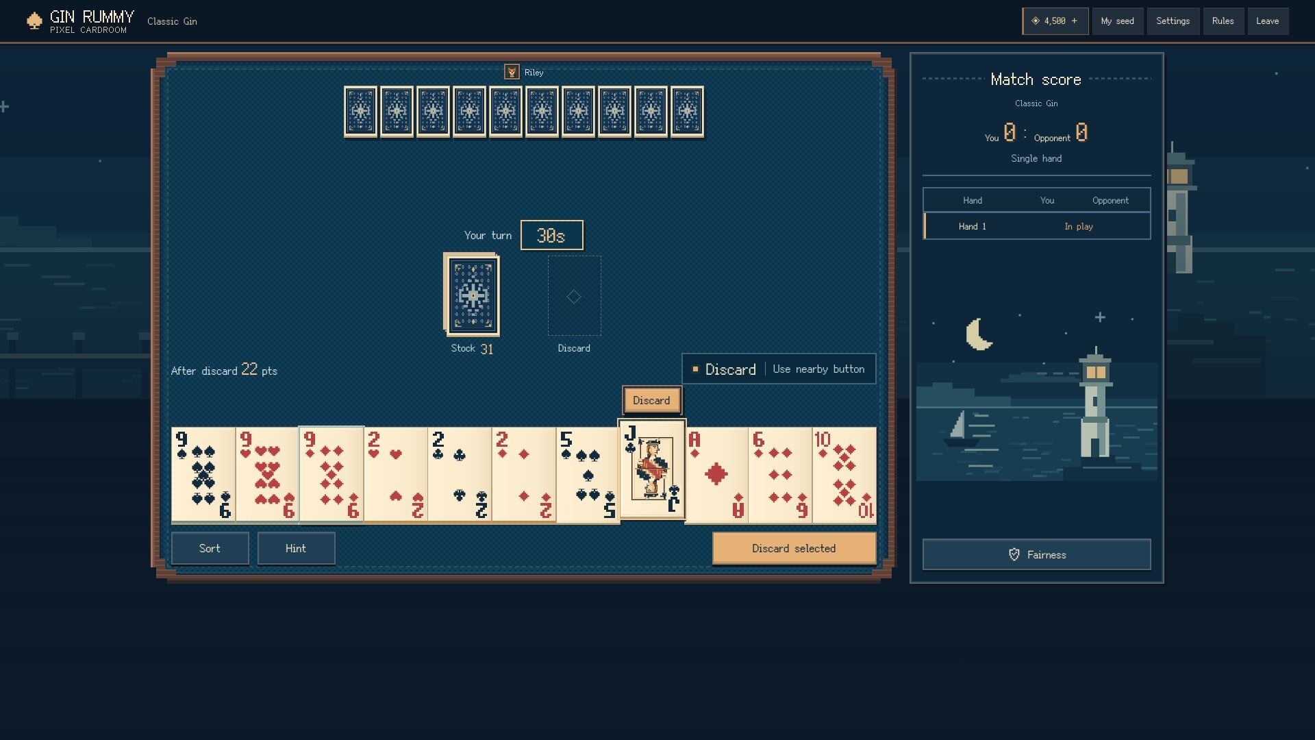 Gin Rummy: Pixel Cardroomのスクリーンショット 1