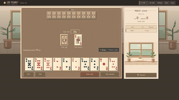 Gin Rummy: Pixel Cardroom screenshot 7