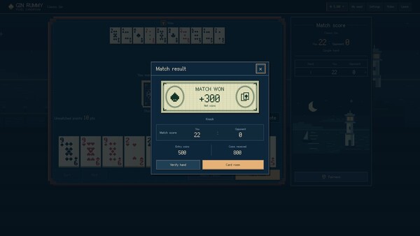 Gin Rummy: Pixel Cardroom screenshot 4