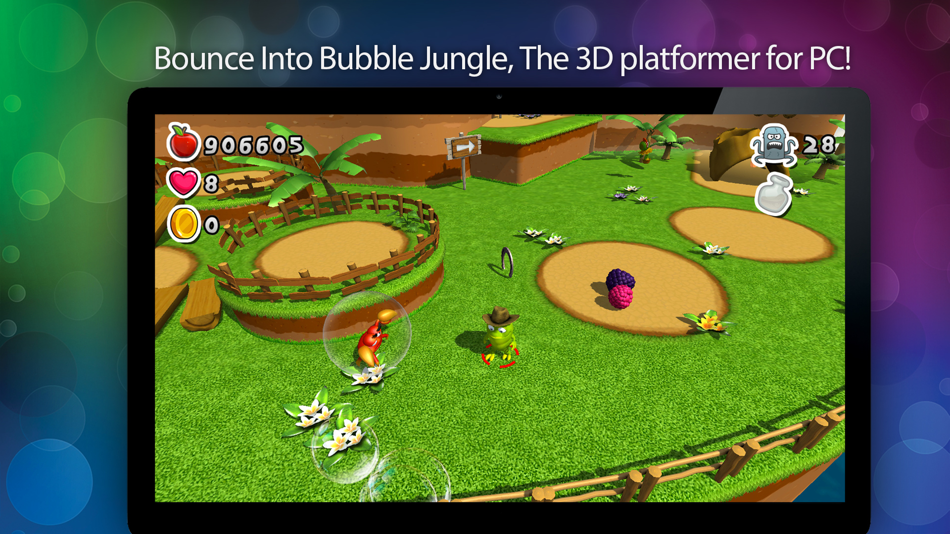 Bubble Jungle ® Super Chameleon Platformer World Featured Screenshot #1