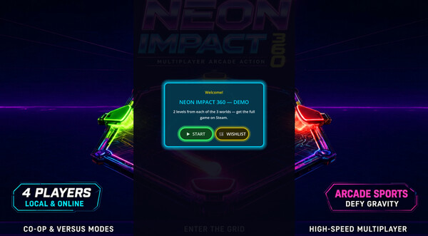 Neon Impact 360 - Muliplayer Arcade Action screenshot 1