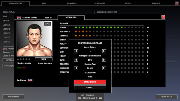 The Stable: Championship Boxing Manager screenshot 1