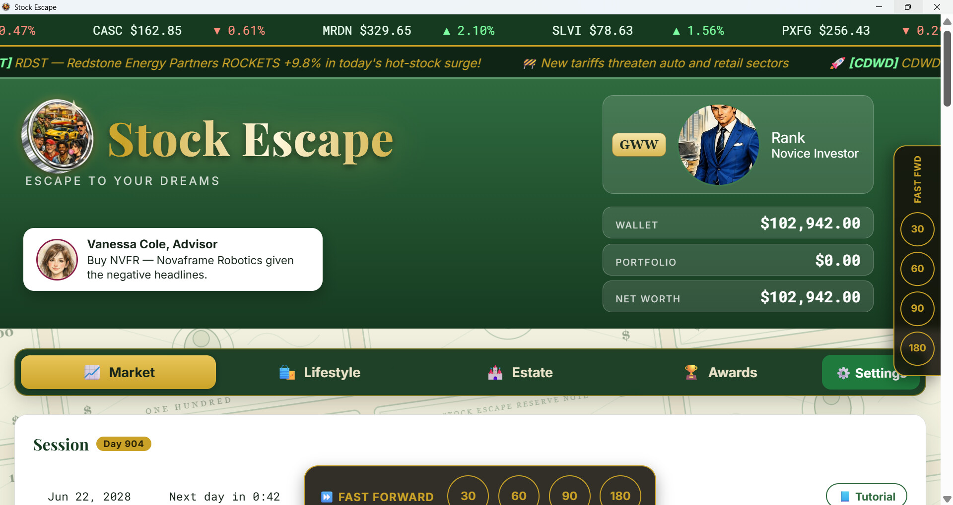 Stock Escape screenshot #1