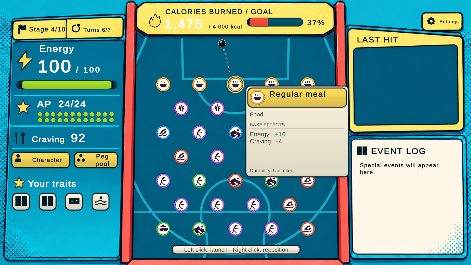 Calorie Pinball screenshot #2