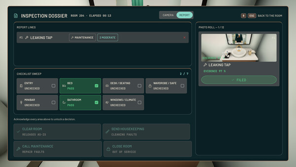 Vacancy: Hotel Inspection Simulator Demo 스크린샷 2