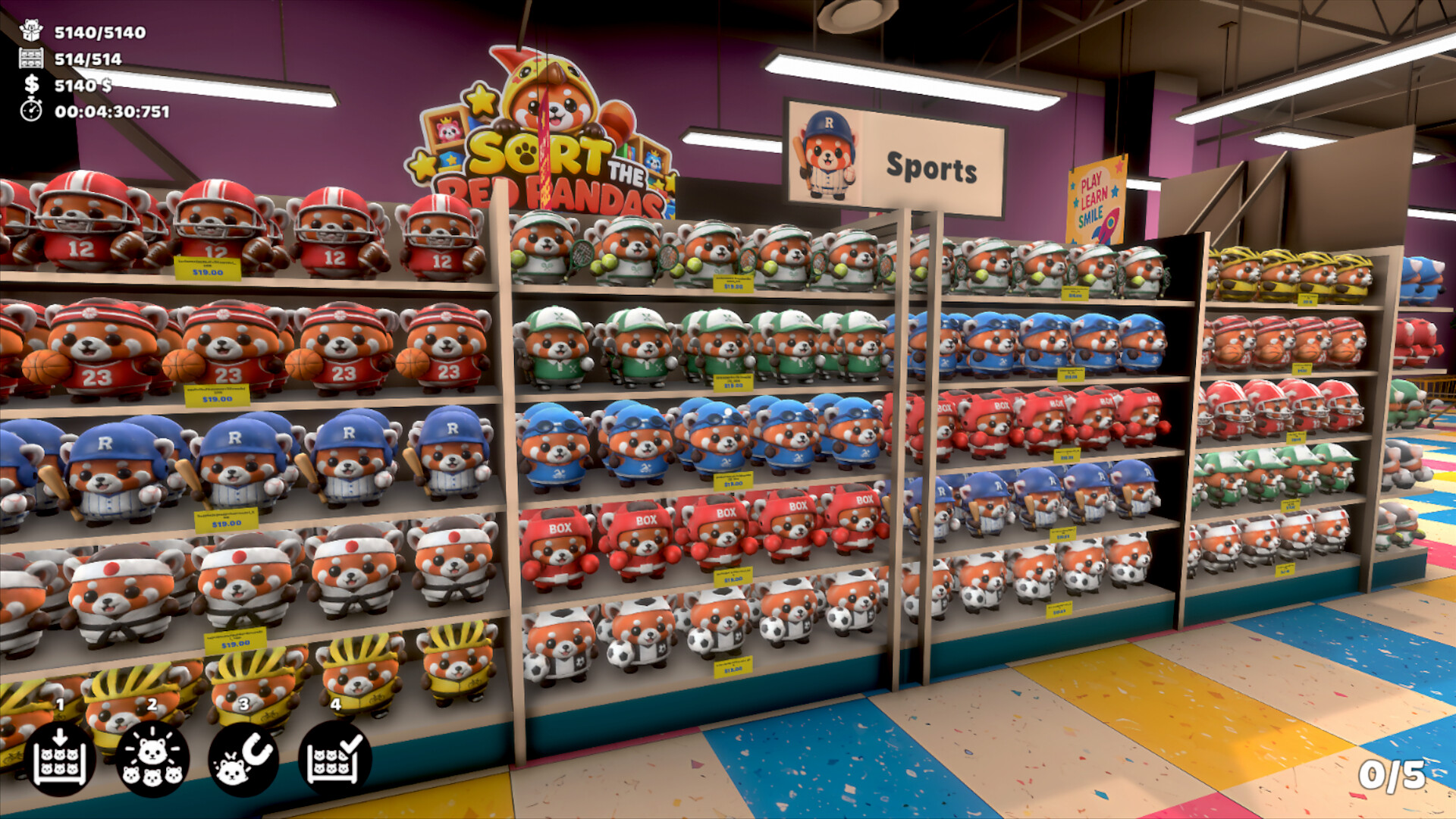 Sort the Red Pandas: Tidy Up & Shelve screenshot #7