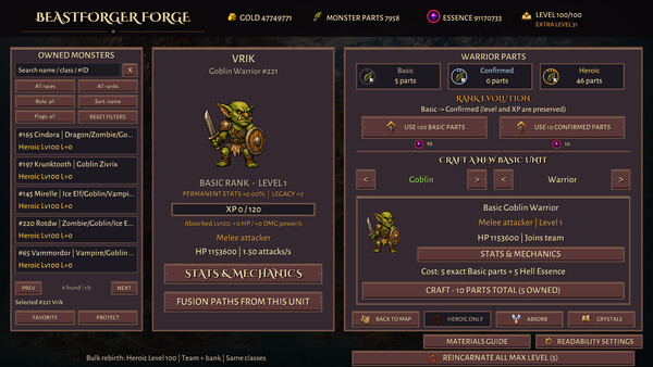 Beastforger Autobattle 스크린샷 4