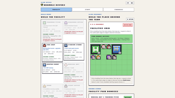 Screenshot of Hero Football Manager