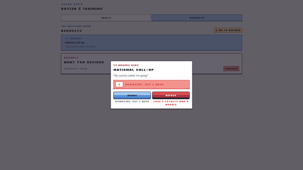 Screenshot of Hero Football Manager