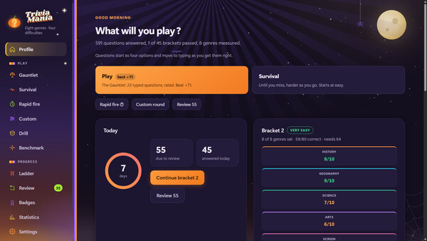 Screenshot of Trivia Mania
