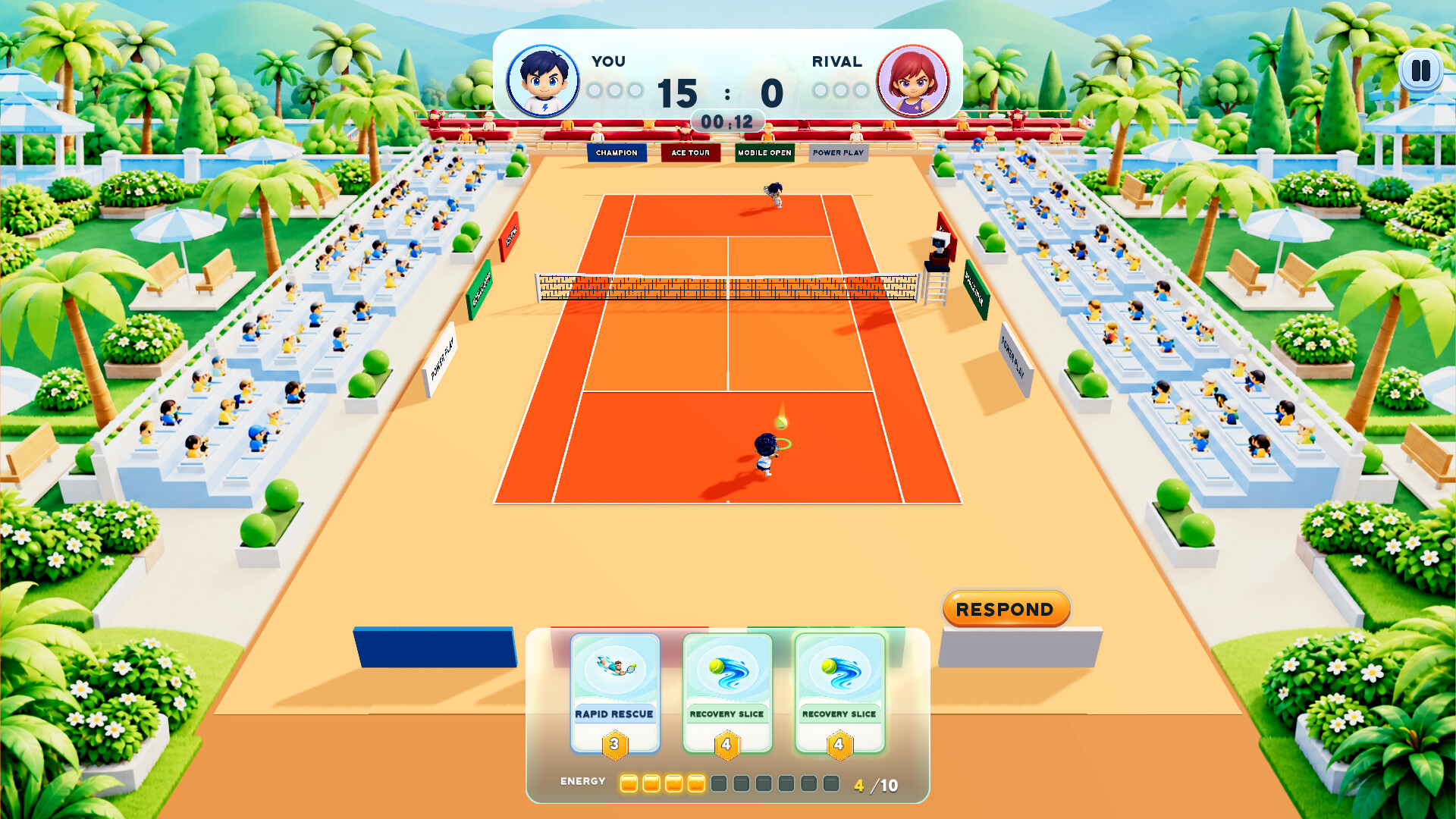 Champion Tennis 遊戲畫面 1