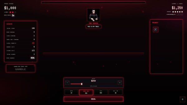 The Last Ace - Blackjack Roguelike 스크린샷 1
