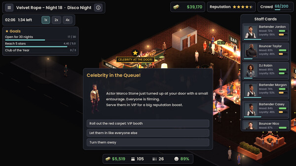 Velvet Rope: Nightclub Manager screenshot 5