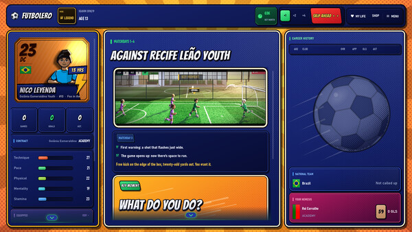 Futbolero: Football Career Simulator 스크린샷 4