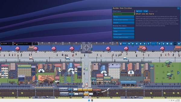 Screenshot of Sidetrack — Tiny Trains for Your Desktop