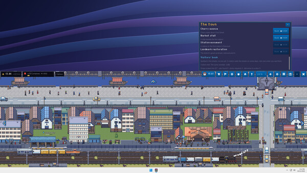 Screenshot of Sidetrack — Tiny Trains for Your Desktop