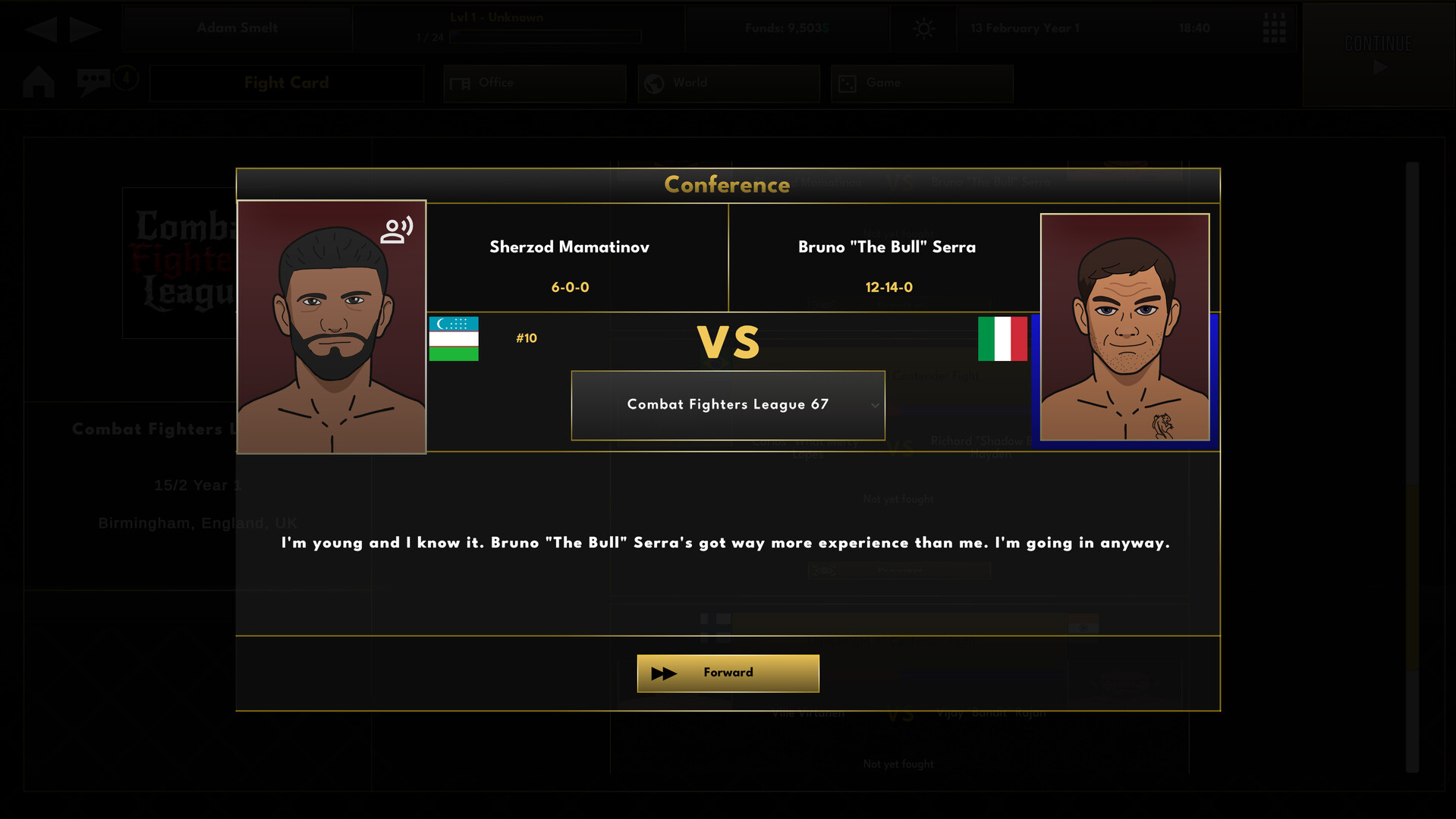 Elite MMA Manager Demo 遊戲畫面 4