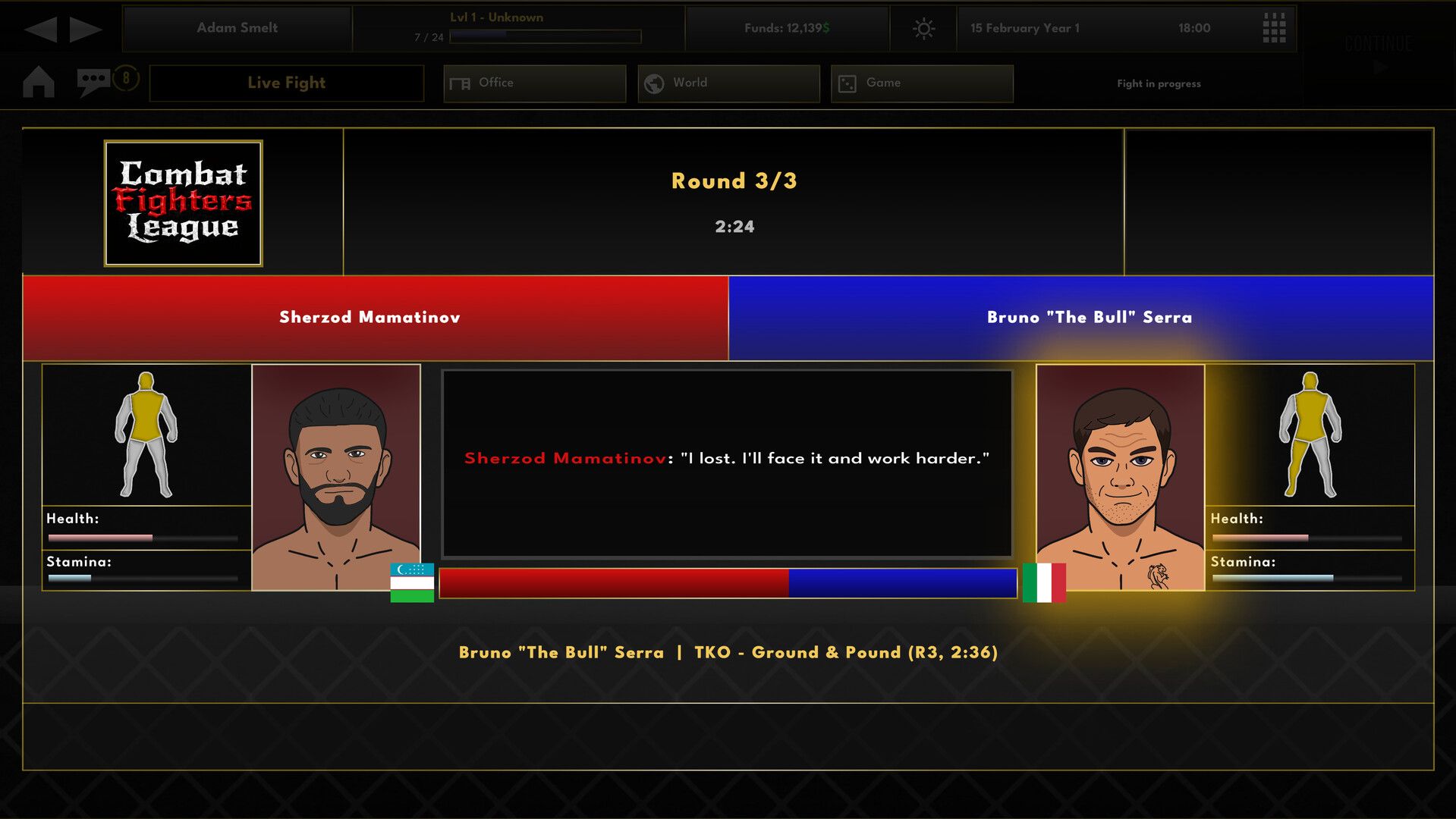 Elite MMA Manager Demo 遊戲畫面 5
