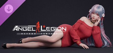 Angel Legion-DLC Off-Shoulder Sweater (Red)