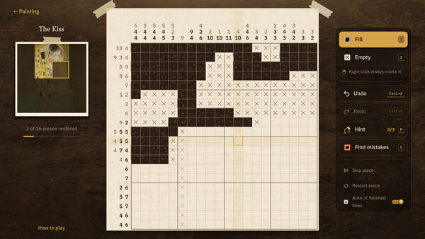 The Restoration Studio: Masterpiece Nonograms screenshot 5