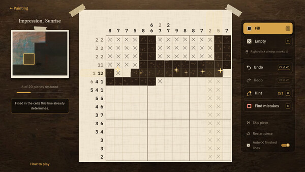 The Restoration Studio: Masterpiece Nonograms screenshot 7