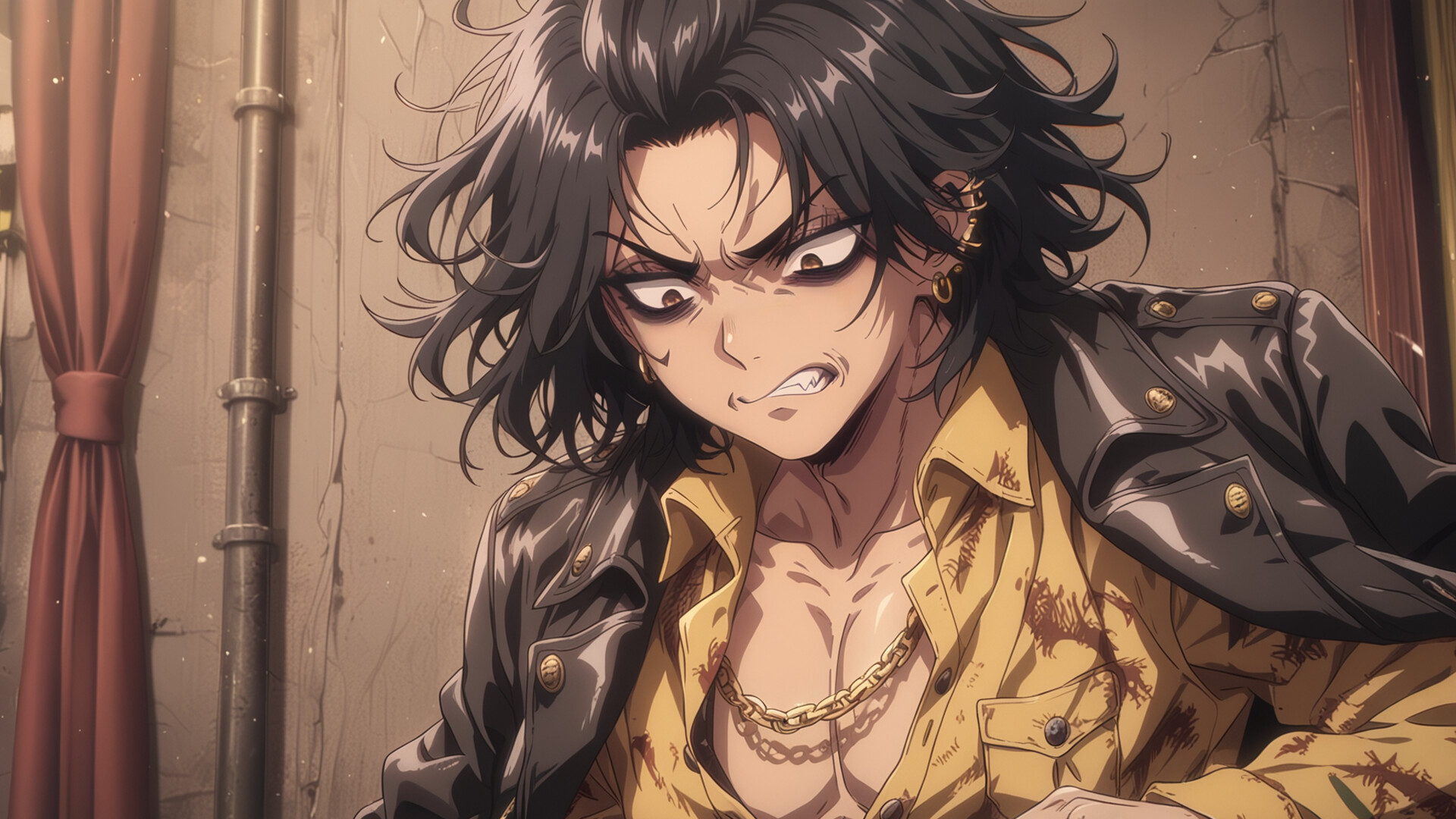 『ライアーロック』公式スクリーンショット 黒髪の男性キャラクターのイラスト