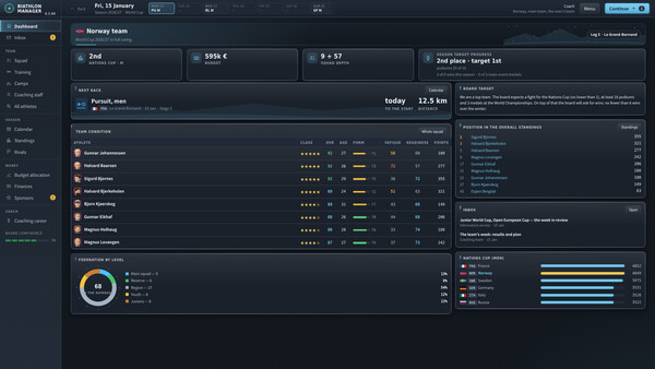 Biathlon Manager 스크린샷 1
