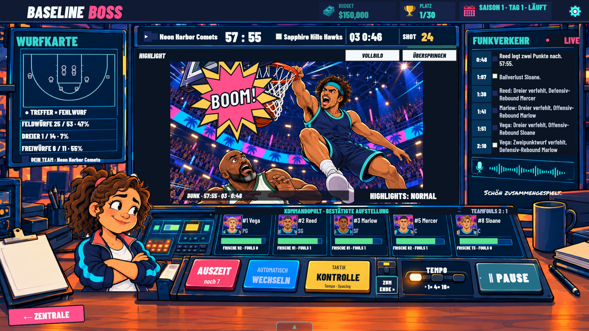 Baseline Boss: The Basketball Managerのスクリーンショット 1