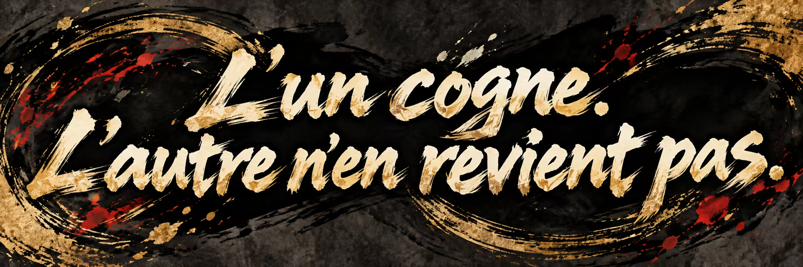 L’un cogne. L’autre n’en revient pas.