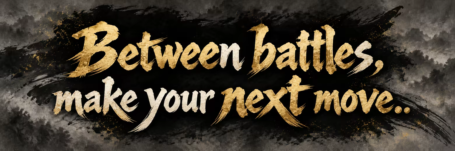 Between battles, make your next move.
