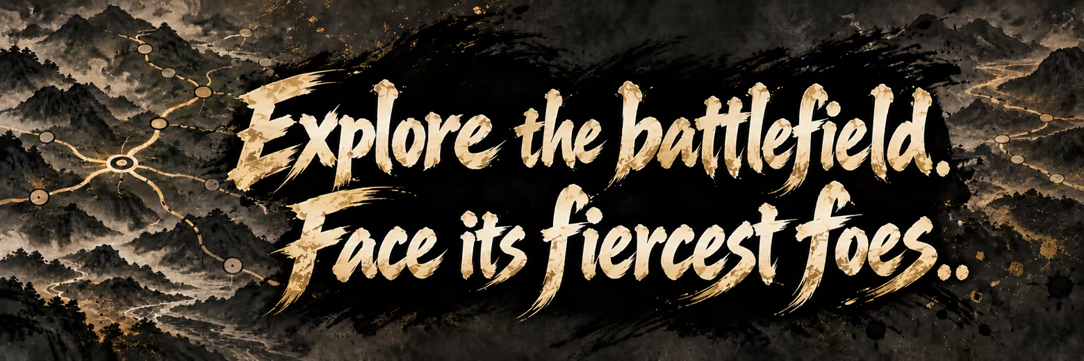 Explore the battlefield. Face its fiercest foes.