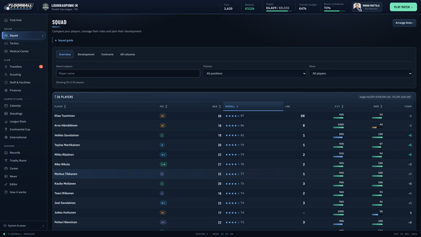 Floorball Manager Screenshot