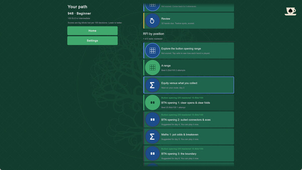 Tea Break Poker Trainer screenshot 1