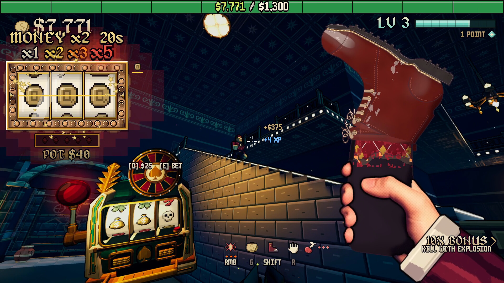 LOADED HAND: Casino Shooter Roguelike 遊戲畫面 3