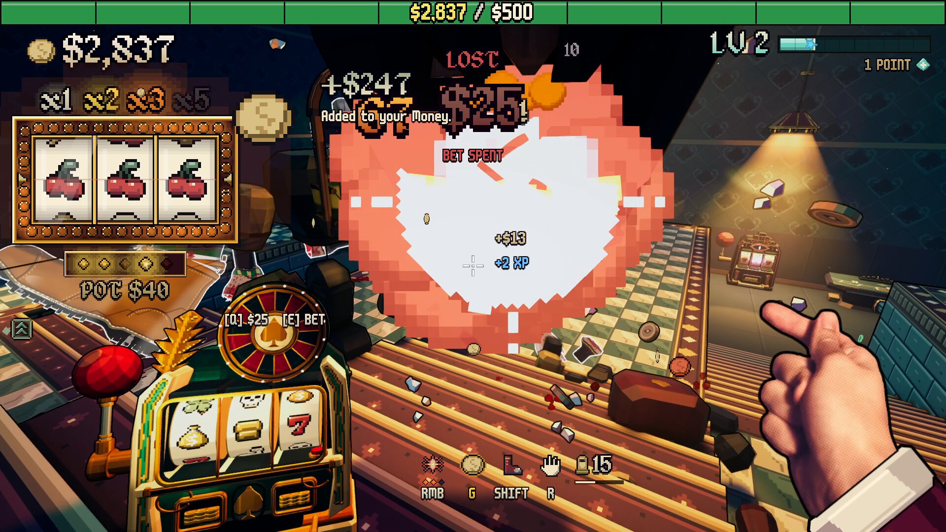 LOADED HAND: Casino Shooter Roguelike 遊戲畫面 6