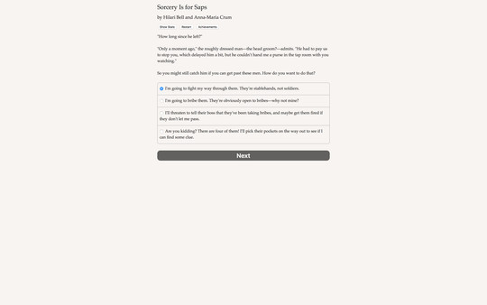 Screenshot z Sorcery Is for Saps