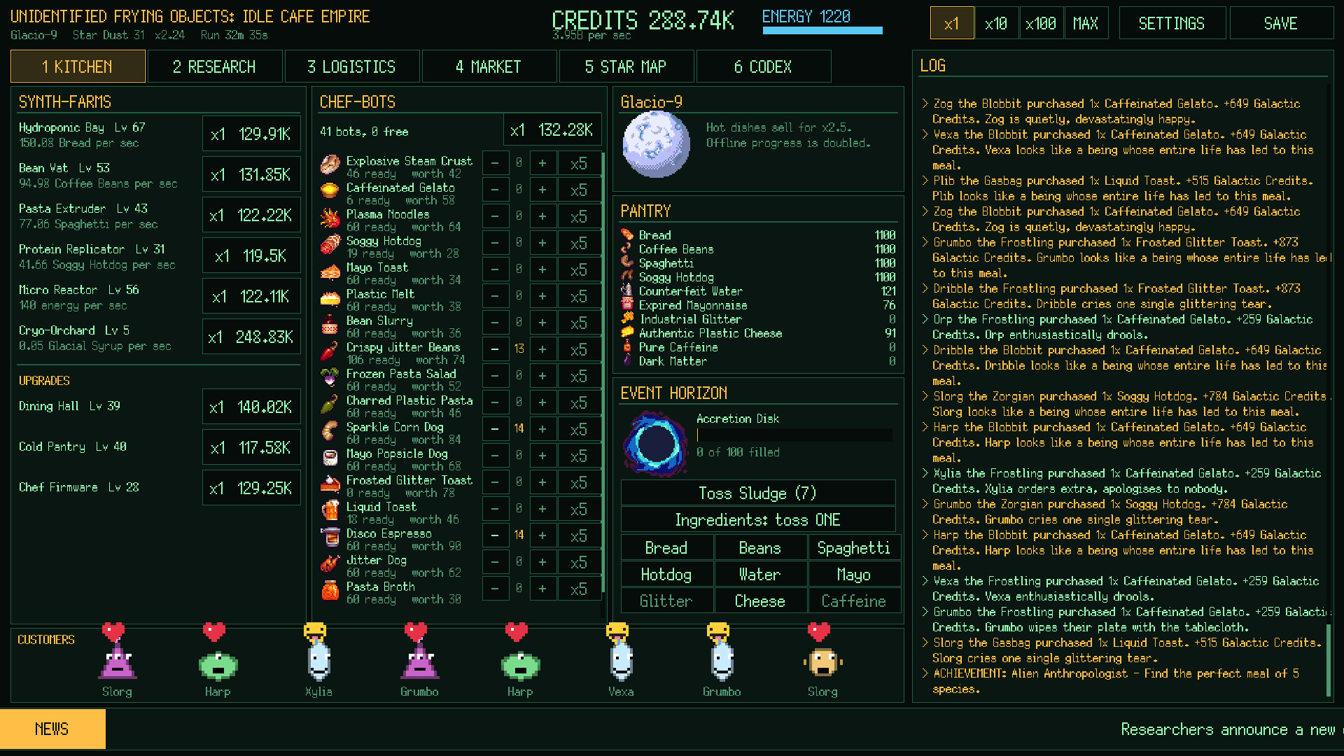 Unidentified Frying Objects: Idle Cafe Empireのスクリーンショット 1