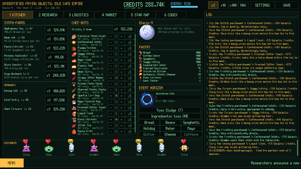 Unidentified Frying Objects: Idle Cafe Empire 스크린샷 1