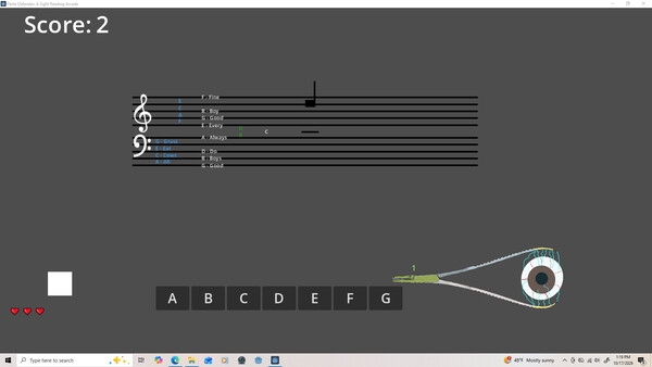 Note Defender: A Sight Reading Arcade screenshot 3