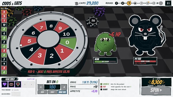 Odds & Eats: A Roulette Roguelike screenshot 2