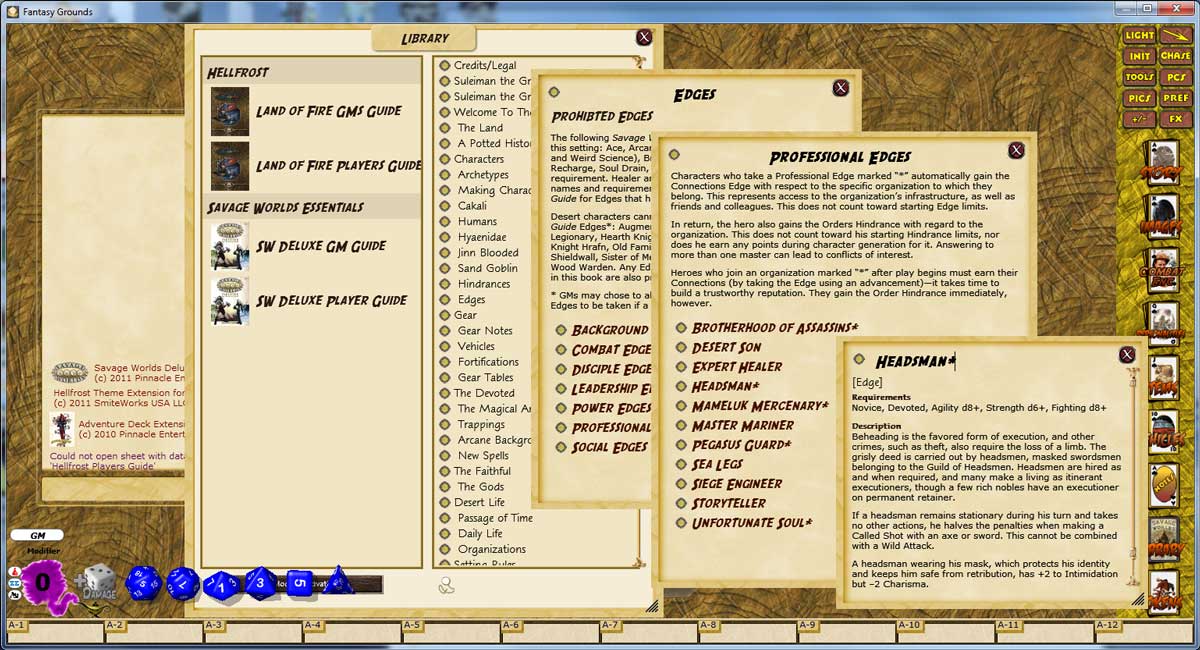 Fantasy Grounds - Hellfrost Land of Fire (Savage Worlds) screenshot 1