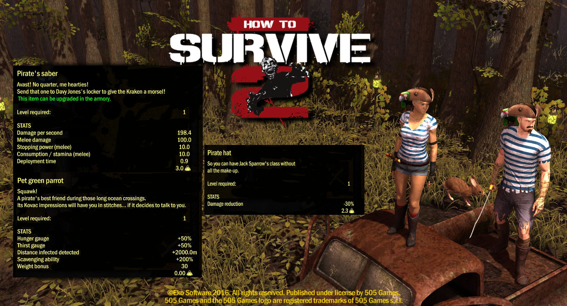 How To Survive 2 - Pirates of the Bayou Skin Pack Featured Screenshot #1
