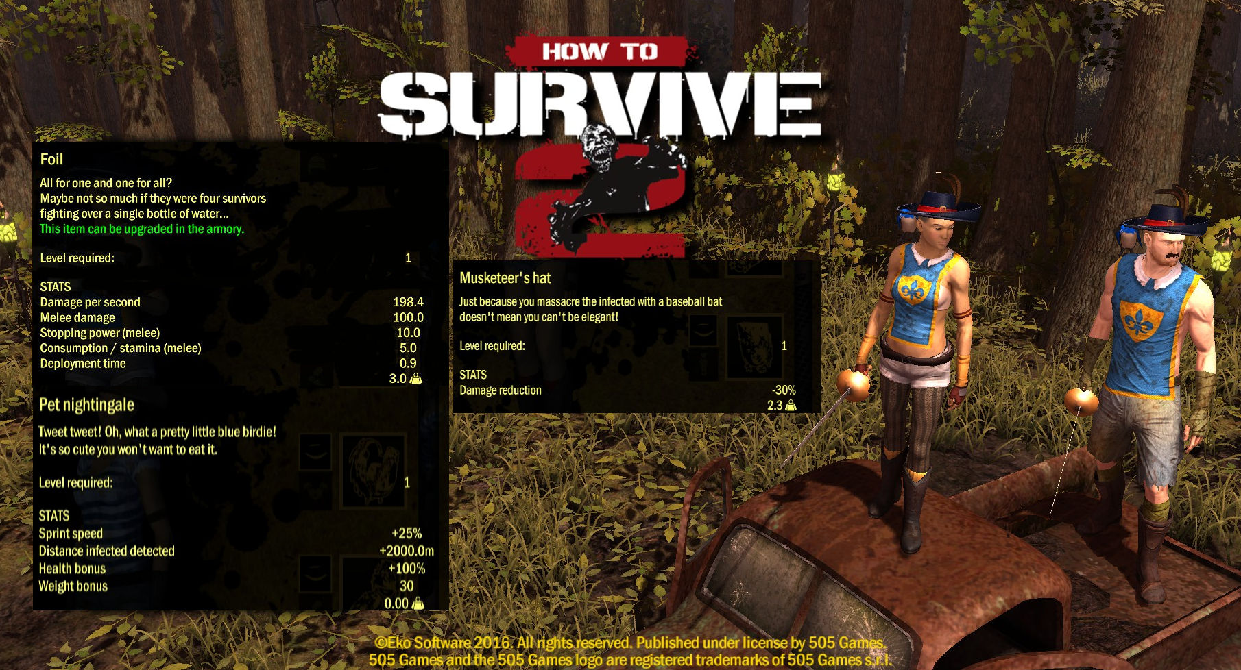 How To Survive 2 - Musketeer Skin Pack Featured Screenshot #1