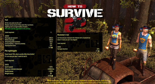 How To Survive 2 - Musketeer Skin Pack